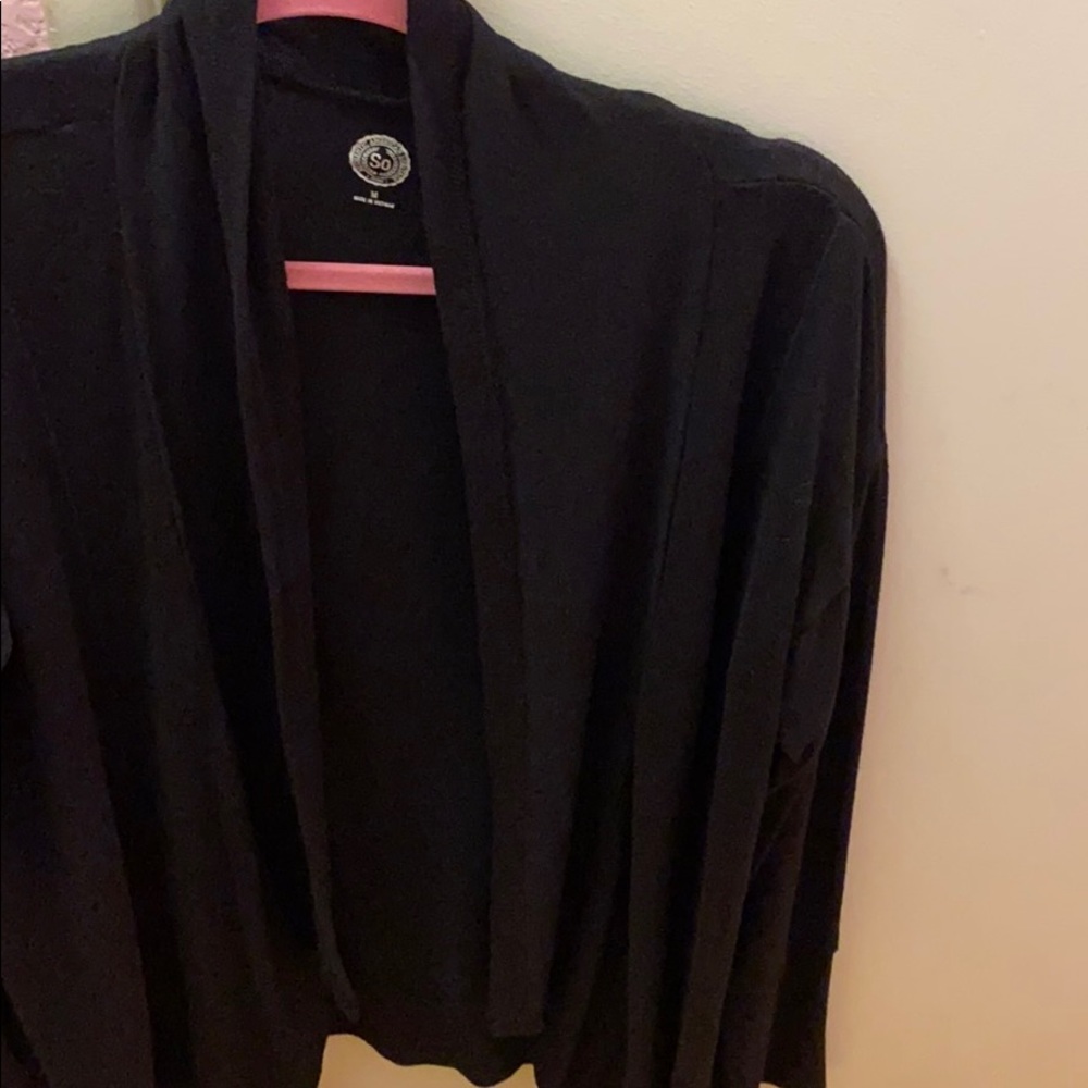 So Black Cardigan